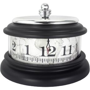 Presentime & Co. Louis XVI Mantel Clock ، ساعة المكتب والرف ، ساعة منضدة رجعية لغرفة المعيشة ، غرفة نوم ، زخرفة الرف ، الموقد ، ديكور المزرعة. الانتهاء من الأسود الكلاسيكي