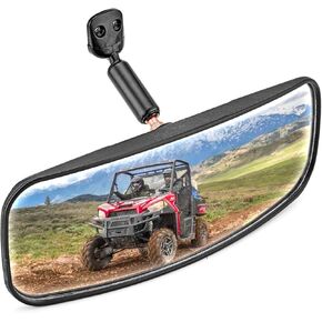 Wsays Ranger Center Rear View Convex Mirror 2879969 Compatible with Polaris Ranger 500 570 900 1000 XP 2013-2025 with Factory Present Drop Down Mounting Tab