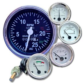 Allis Chalmers Tractor Replacement Gauge Set - Tachometer, Fuel, Oil Pressure, Temperature, Amp Gauges - Fits 170, 175, 180, 185, 190, 190XT, 200, 210, 220 - Replaces Parts 70200197, 70240988, in Kuwait