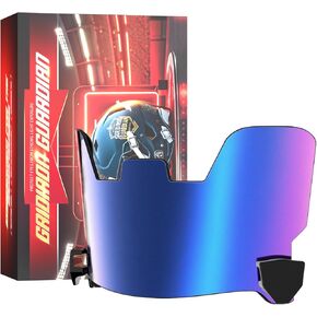 Cobalt Blue Football Visor-عدسة HD المضادة للخلع ، متانة من الدرجة العسكرية ، ملاءمة عالمية لخوذات البالغين/الشباب