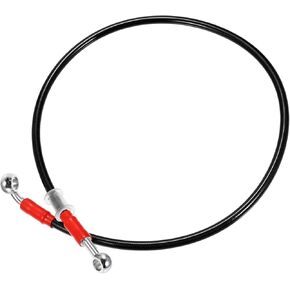 80cm 31.5" Length 10mm ID Motorcycle Hydraulic Brake Line Oil Hose Pipe 28° 0° Stainless Steel Braided Cable for ATV Motocross Sport Bikes Black Auto Replacement Parts