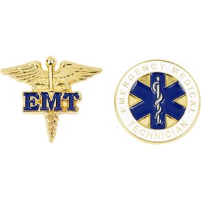 Emergency Medical Technician "EMT" Lapel Pin Set
