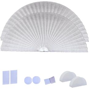 2PCS Ripple Shape Arch Window Pleated Blinds Half Circle Window Shades Cordless Non-Woven Self Adhesive Shades Half Moon Round Window Cover Easy to Cut & Install (18IN*36IN)