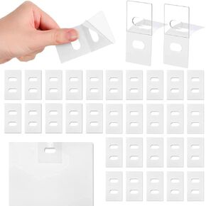 ZukoCert 60 Pcs Clear Vertical Blind Repair Tabs, Adhesive Pre Cut Blind Fixers for Vertical Blinds Replacement Slats