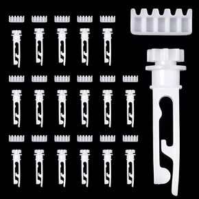 Vertical Blinds Replacement Stem and Gear, 24 Sets Vertical Blinds Replacement Parts Vertical Blinds Repair Kit for Headrail Vertical Blind Parts for Vertical Window Blinds