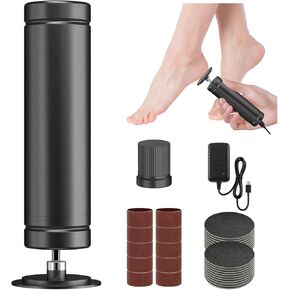 Callus Remover for Feet, Professional Foot Scrubber with 60 Pcs Sandpaper Discs, Adjustable Speed Pedicure Tools for Feet, Powerful Electric Feet Callus Remover for Men Women Dead Skin and Callus