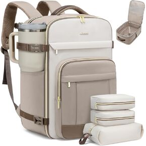 LOVEVOOK 40L Travel Backpack for Women & Men - 17.3 Inch Carry On Backpack & Personal Item Backpack for Airlines, Spacious and Durable Design, with 3 Packing Cubes