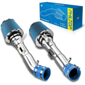 PHILTOP 2.75" Cold Air Intake Kit System Compatible with INFINITI G37 2008-2013 V6 3.7L, Compatible with Nissan 370Z 2009-2020 V6 3.7L, High Performance, Blue