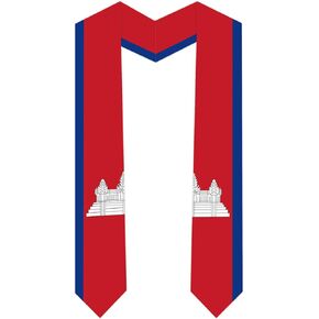International Students Cambodia Graduation Stole Cambodia Country Flag Graduation Sash 5 X 72 Inches
