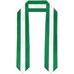 Nigeria Flag Graduation Stole Satin Stole Scarf for Study Aboard International Students 72" Length