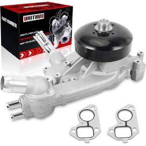 Engine Water Pump Automotive w/o Thermostat Gasket 130-7340 19195104 Compatible for Chevy Silverado Suburban Tahoe GMC Sierra Yukon Cadillac Escalade Buick Rainier 4.8L 5.3L 6.0L 1999-2006