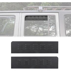 Rear Side Window Louver Vent Cover Compatible with Jeep Wrangler JK JKU 2007-2018,Rear Window Blinds Decor for Wrangler,Rear Window Breathable Panel for Camping, Bug & Privacy