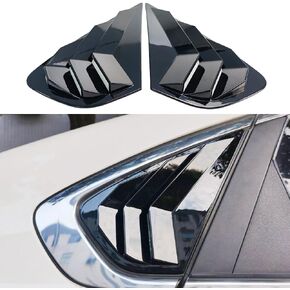 Window Louvers for Kia Forte Sedan 2019 2020 2021 2022 2023 2024 Rear Side Window Louvers Sport Style Blinds Cover Air Vent Shades Panel Auto Exterior ABS Decorate Accessories (Carbon Fiber Color)