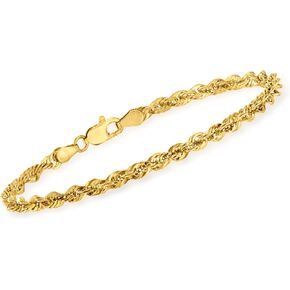 Ross-Simons 3.2mm 14kt Yellow Gold Rope-Chain Bracelet