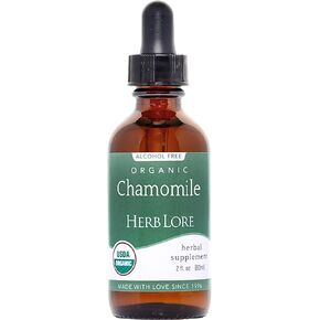 Herb Lore Organic Chamomile Tincture - Liquid Chamomile Drops for Babies & Adults - Melatonin-Free Sleep Supplement (2 fl oz)