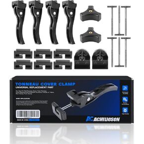 تشمل قطع غيار الاستبدال الشاملة لغطاء Tri-Fold Tonneau الصلب ، وملحق تركيب تغطية Truck Tonneau ، 6* T-bolts ، المشبك الخلفي ، المشبك الأمامي