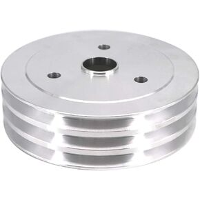 3 Groove Crank Crankshaft Pulley Long Water Pump Compatible with Small Block Chevy SBC 350 383 V8 Long Water Pump