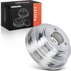 A-Premium Crankshaft Pulley with 3-Groove Machined Aluminum Compatible with 1969-1985 Chevrolet Big Block - V8 396, 402, 427, 454