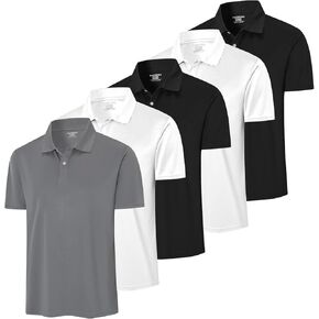 5 حزمة MESH MESH MESH Athletic Polo Shirt Quick Dry Dry Golf Moistur