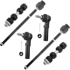 6pcs Front Inner Outer Tie Rod Ends Front Sway Bar Link Kit Left & Right Side for Dodge Neon 1995-1998, Stabilizer Bar End Links and Tie Rod Ends for Plymouth Neon 1995-1998 ES3173 EV324 K7305