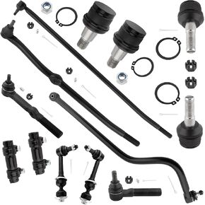 13pcs شريط التوجيه الأمامي الداخلي inner inn end end ind ind ind inlow ball ball tied rolles sway sway bar end links for dodge ram 2500 3500 1995 1996 1997 4WD DS1308 DS1309 DS1413