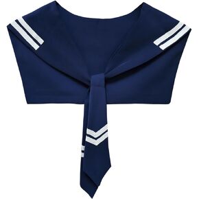 Fake Sailor Collar Women Detachable Top Scarf Necklace Accessory for Dresses, Shirts, Sweaters & Blouses