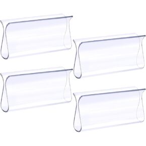 4 PCS Roller Shade Pulls Window Shade Grips Blind Pulls Clip on Blinds Shades R Type Lifting Clamp Pull Clear Plastic Hem Grip for Roller Shades Blinds Rolling Curtain Accessories