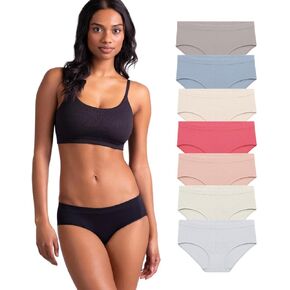 Womens Seamless Hipsters, 7 Pack, Breathable, Moisture Wicking