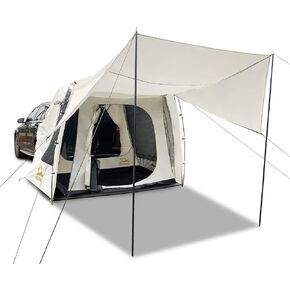 Car Tent for Camping 4-6 Person Universal SUV Van Tailgate Waterproof UPF 50 + Include Seperate Screen Tent