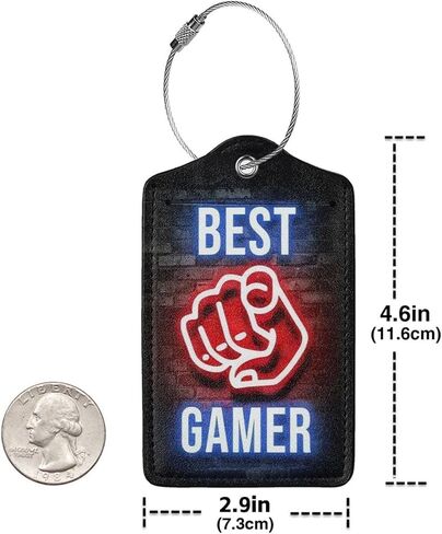 2 Pack Luggage Tags for Suitcase, Privacy Cover ID Label with Stainless Steel and Address Card for Travel Bag Backpack Cruise Ship Essentials Tag Women Men - Retro Cassette Tape in Kuwait