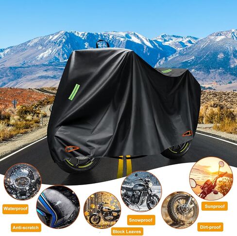 Motorcycle Cover 210D Waterproof Outdoor Protection Scooter Cover Fits Motorcycles Length up to 96" in Saudi Arabia
