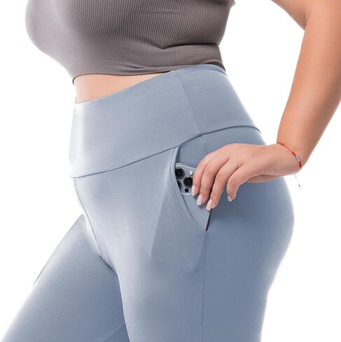 كاديكس زائد طماق الحجم للنساء مع جيوب - عالية الخصر زبداني طماق للنساء للنساء بالإضافة إلى سراويل اليوغا الحجم للنساء in Kuwait