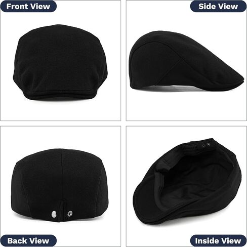 KUJUHA Newsboy Hats for Men Flat Irish Cabbie Ivy Gatsby Newsboy Driving Hat Hunting Cap Winter Hat in Kuwait