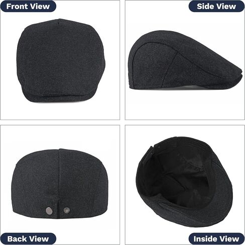 KUJUHA Newsboy Hats for Men Flat Irish Cabbie Ivy Gatsby Newsboy Driving Hat Hunting Cap Winter Hat in Kuwait