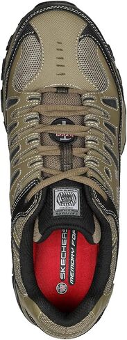 Skechers Men's Cankton Steel Toe Construction Shoe – Electrical Hazard Rated, Memory Foam, Pebble/Black, 10.5 Wide in Saudi Arabia