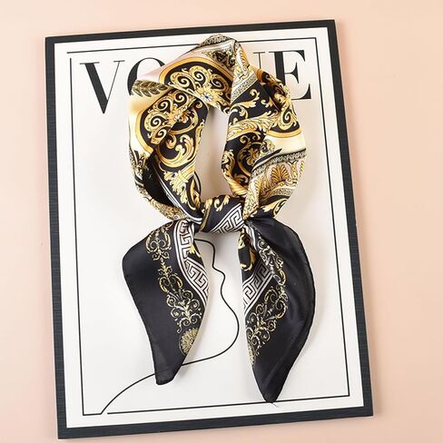 35x35 Inch Head Scarf for Women Like Silk Scarf Hair Scarf -Multipurpose Neck Wrap, Headband, Shawl, Belt & Bag Accessory in Kuwait