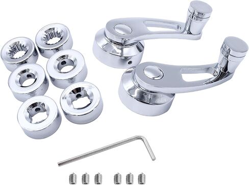 Chrome Billet Aluminum 3" Window Crank Handle Kit Hot Rod Set of 2 Fits for Chevy Ford Chrysler in Saudi Arabia