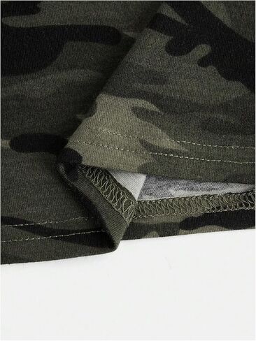 Gorglitter Girl's Allover Camo Print Cami Top Ocliveless Strap Strap Slim Camisole in Kuwait