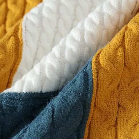 GURUNVANI Mens Patchwork Sweater Colorblock Knit Jumper Vintage Cable Knitted Pullover Sweater in Saudi Arabia