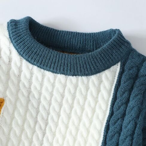 GURUNVANI Mens Patchwork Sweater Colorblock Knit Jumper Vintage Cable Knitted Pullover Sweater in Saudi Arabia