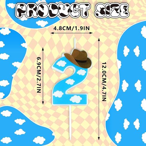 Cartoon Story Birthday Candle Blue Sky White Cloud Rocket Candle Toy Theme Birthday Party Supplies (Number 2) in Saudi Arabia