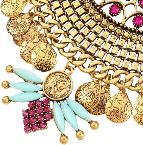 YAZILIND Ethnic Style Bib Statement Choker Collar Necklace for Women Jewelry in Saudi Arabia