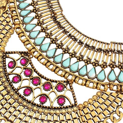YAZILIND Ethnic Style Bib Statement Choker Collar Necklace for Women Jewelry in Saudi Arabia