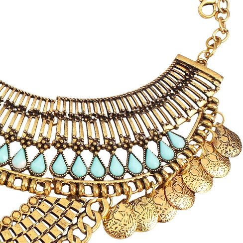 YAZILIND Ethnic Style Bib Statement Choker Collar Necklace for Women Jewelry in Saudi Arabia