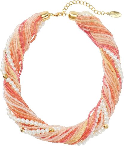 Bocar Multi Layer Chunky Bib Statement Mix Color Beads Pearl Cluster Collar Necklace for Women Gift (NK-10775) in Saudi Arabia