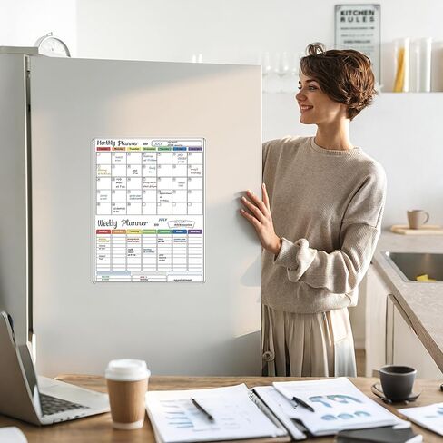 11x17 حامل العلامات المغناطيسية ، حامل علامة الجدار البلاستيكية الشفاف ، إطارات المستندات مع حدود المغناطيس للملصقات ، مثالية لعرض جدار متجر البيع بالتجزئة ، عرض مستودع المستودع ومستند الرفع - 8 حزمة in Kuwait