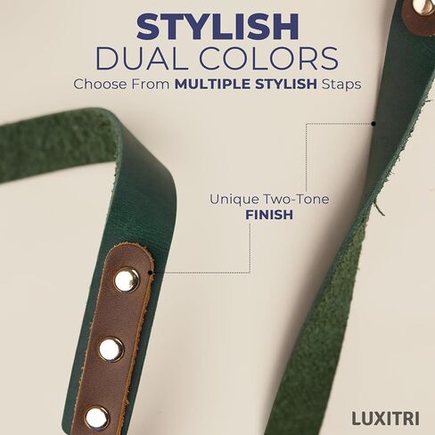 Leather Glasses Strap - 7O cm Duotone Leather Eyeglasses Strap - Sunglasses Strap Holder Around Neck - Universal Fit in Kuwait