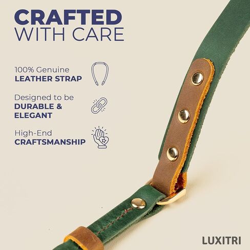 Leather Glasses Strap - 7O cm Duotone Leather Eyeglasses Strap - Sunglasses Strap Holder Around Neck - Universal Fit in Kuwait