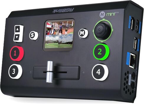 RGBlink mini-MX SDI All-in-One Live Streaming Multi-Camera Video Mixer Switcher with 5.5" Touch Screen, 4 HDMI & 4 SDI, UVC/NDI, Audio Mixer, 16 Preset Scene Settings for Live Streaming in Saudi Arabia
