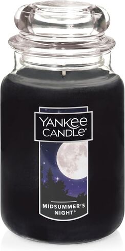 Yankee Candle Large Jar Scented Candle with up to 150 Hour Burn Time, Soy Wax Blend for Cleaner Consistent Burn, 22 oz Jar Candle with Room Filling Fragrance, Midsummer's Night in Saudi Arabia